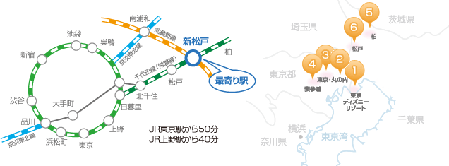 プライベートも、もちろん充実。病院の近くに、話題のスポットが盛りだくさん！